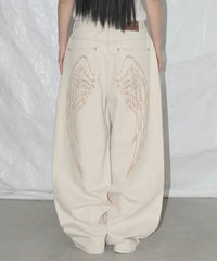 Pantalon en jean baggy Washed Wings