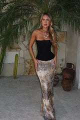 Corset SOLA en maille noire