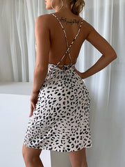 Robe léopard dos nu 