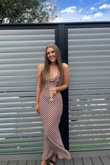 Robe de plage midi à rayures transparentes