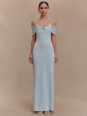 Robe maxi bustier épaules dénudées