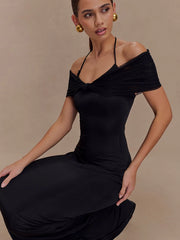 Robe maxi bustier épaules dénudées