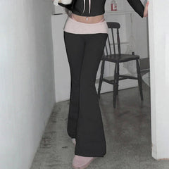 Pantalon de survêtement évasé taille basse