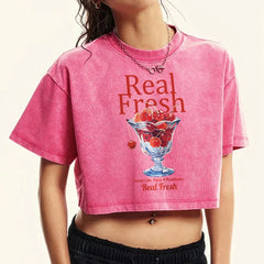 T-shirt Cherry Cup Washed Slim Fit