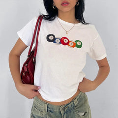 T-shirt billard rétro gothique fée grunge
