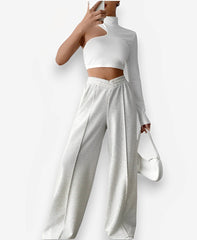Pantalon ample et décontracté à jambes larges
