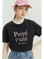 T-shirt ample à broderie de lettres tendance