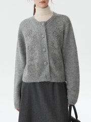 Cardigan coréen en grosse maille style automne