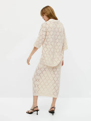 Jupe fine et fluide en crochet ajouré