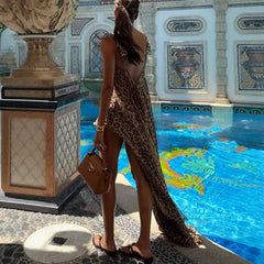 Ensemble deux pièces robe dos nu en mousseline et short