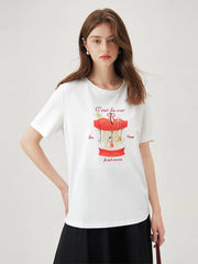T-shirt décontracté imprimé pour les trajets domicile-travail