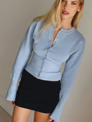 Gilet en maille côtelée à patchwork, coupe ajustée