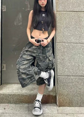 Pantalon camouflage à mollet droit