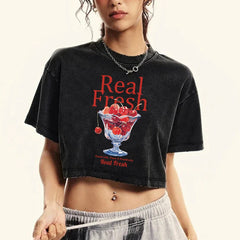 T-shirt Cherry Cup Washed Slim Fit