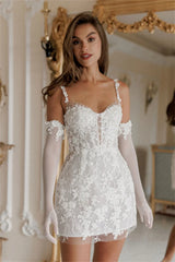 Robe de vacances trapèze avec appliques spaghetti en dentelle