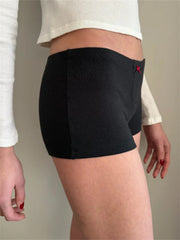 Short en jean imprimé étoiles