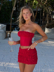 Jupe courte rouge Zofia