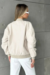 Veste bomber ample en coton à fermeture éclair