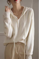 Sweat à capuche en maille lâche