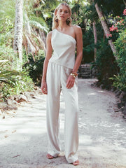 Ensemble deux pièces pantalon dos nu White Hollow