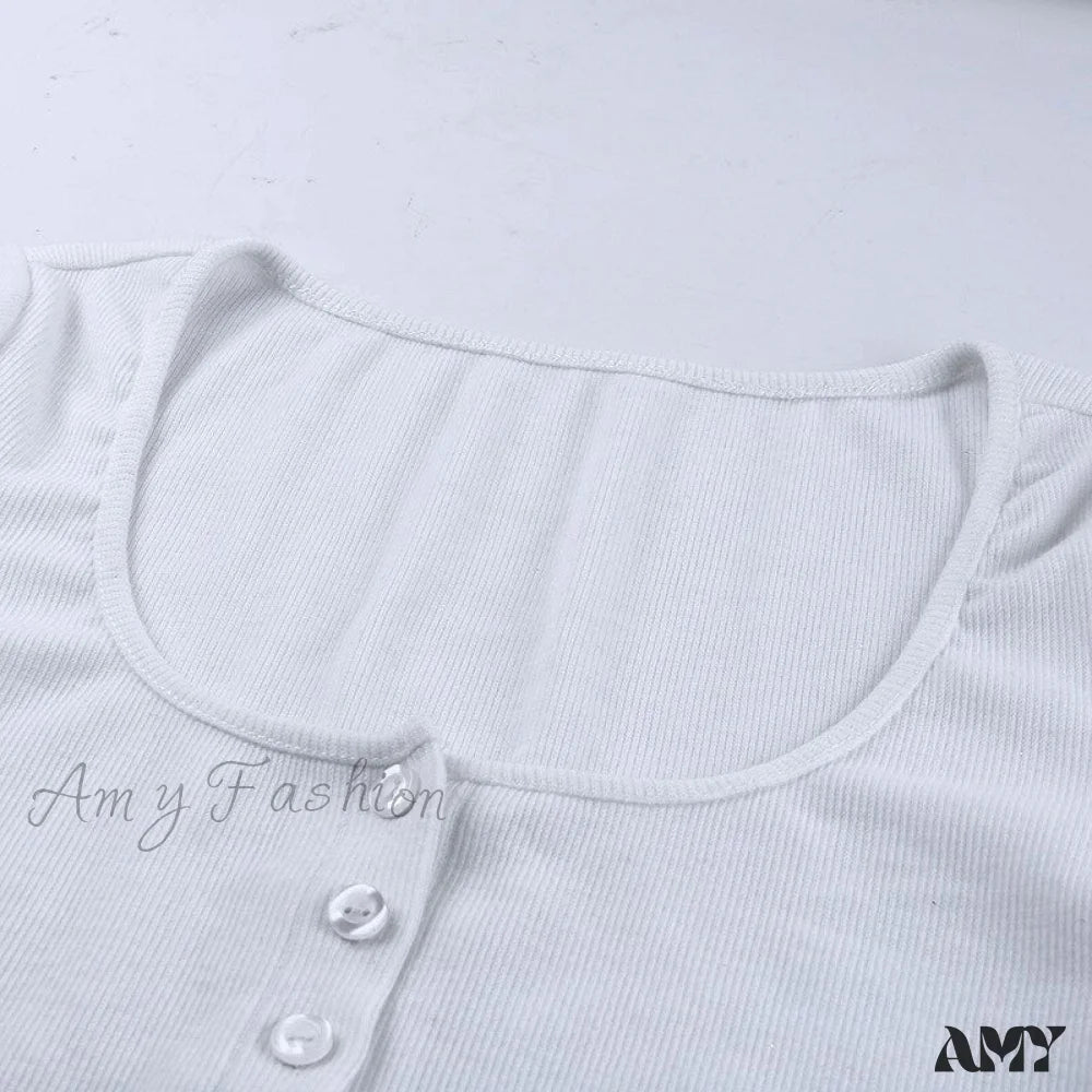 Amy Fashion - Corset Skinny Knitted Tee