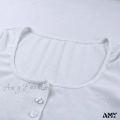 Amy Fashion - Corset Skinny Knitted Tee