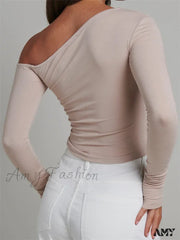 Amy Fashion - Elegant Lace Patchwork Long Sleeve O-Neck Slim Fit T-Shirts