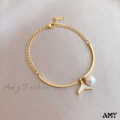 Amy Fashion - New Arrival Fish Tail Elegant Pearl Bracelet