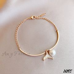 Amy Fashion - New Arrival Fish Tail Elegant Pearl Bracelet