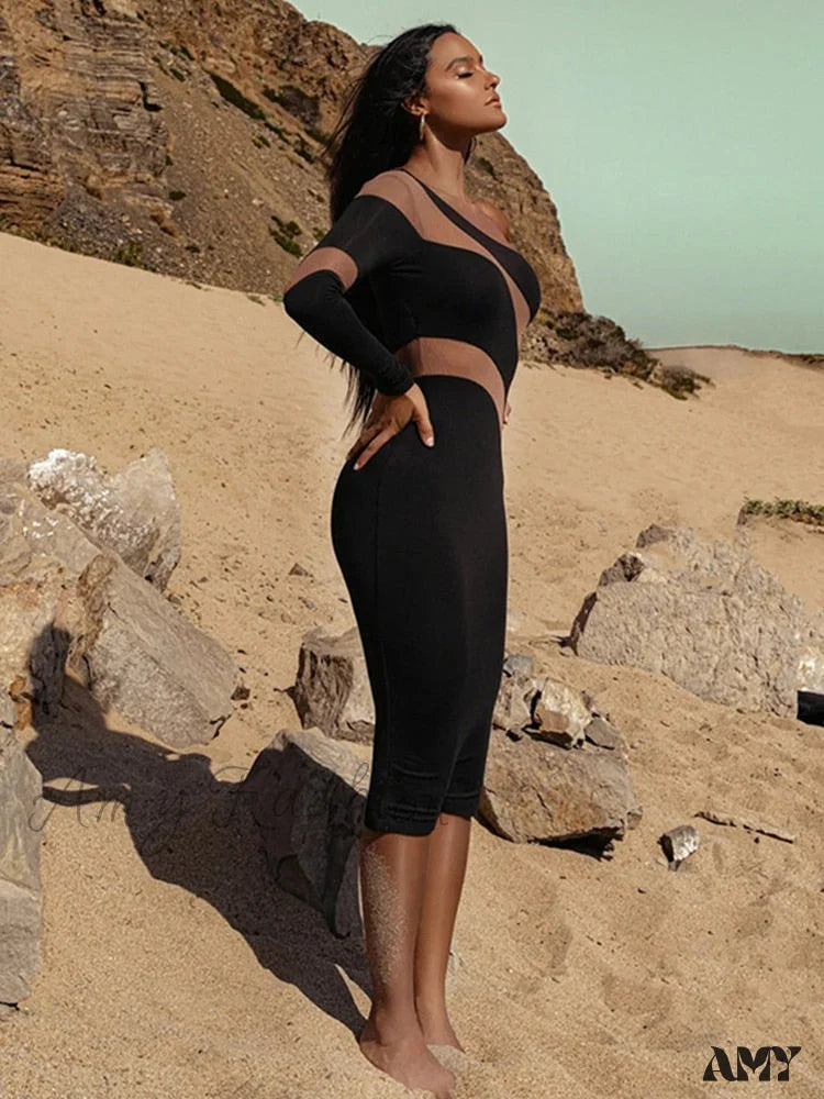 Amy Fashion - Party Club Elegant Streetwear Sexy Slim Dress