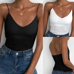 Amy Fashion - Satin Thin Solid Camis