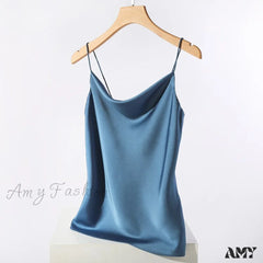 Amy Fashion - Satin Thin Wild Solid Camis