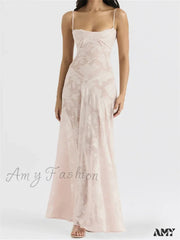 Amy Fashion - Sexy Women Sleeveless Spaghetti Strap Sling Lace Floral Backless Criss-Cross Tie-Up