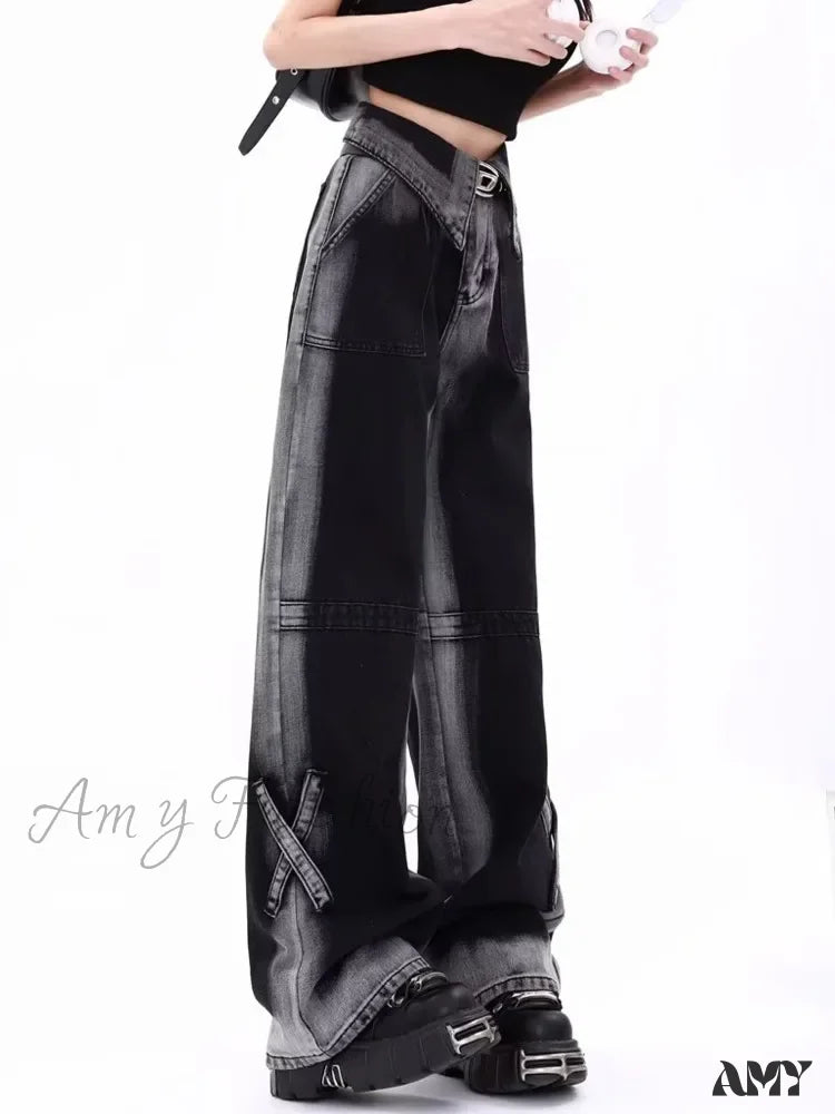 Amy Fashion - Vintage Harajuku Teenagers Y2K Aesthetic Clothing Autumn Baggy Clothes For Women’s