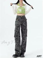 Amy Fashion - Women’s Slacks Aesthetic Clothing Vintage Harajuku New Women Clothes For Teenagers