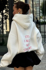 Sweat à capuche oversize avec broderie au dos