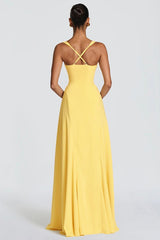 Solid Low Cut Strappy Cross Back Party Dress