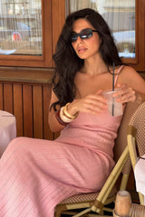 Ribbed Knit Bodycon Mermaid Maxi Slip Dress