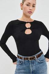 Sous-vêtement technique sexy à manches longues et découpes.