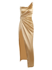 Robe longue fendue taille haute 