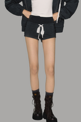 Ensemble sweat à capuche athlétique à bordure en dentelle