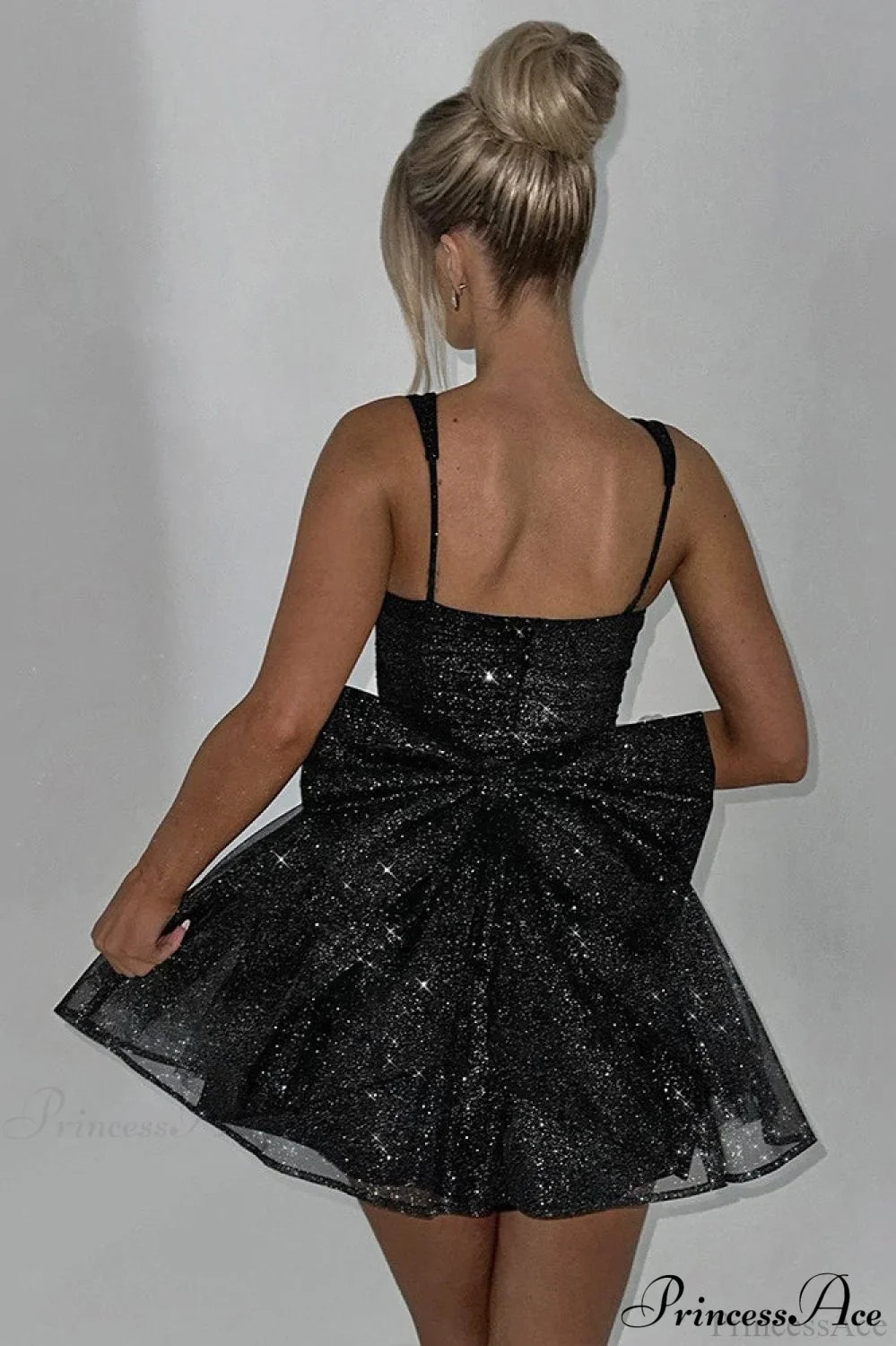 Bodycon Sequined Strapless Bow Party Dress