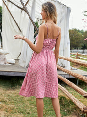 Robe décontractée à imprimé floral dos nu 