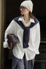 Châle tricoté, ensemble chemise et blouse deux pièces