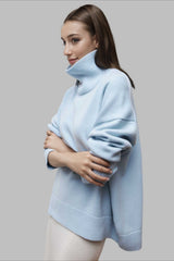 Pull européen à col roulé uni polyvalent