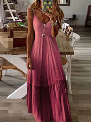 Robe débardeur dégradée à col V 