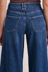 Jean décontracté stretch à jambes larges et coupe bootcut