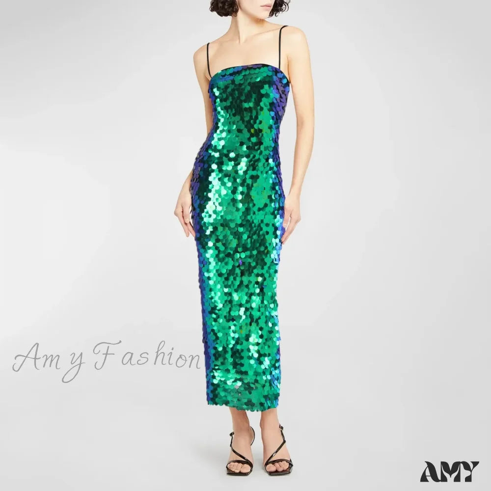 Colorblock Patchwork Long Sleeve Blazer Fashion Club Female Sequin Mini Party Vestidos Dress Green