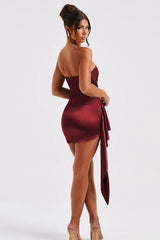 Robe de soirée moulante sans bretelles