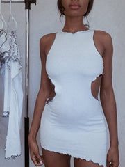 Robes moulantes sans manches à découpe taille 